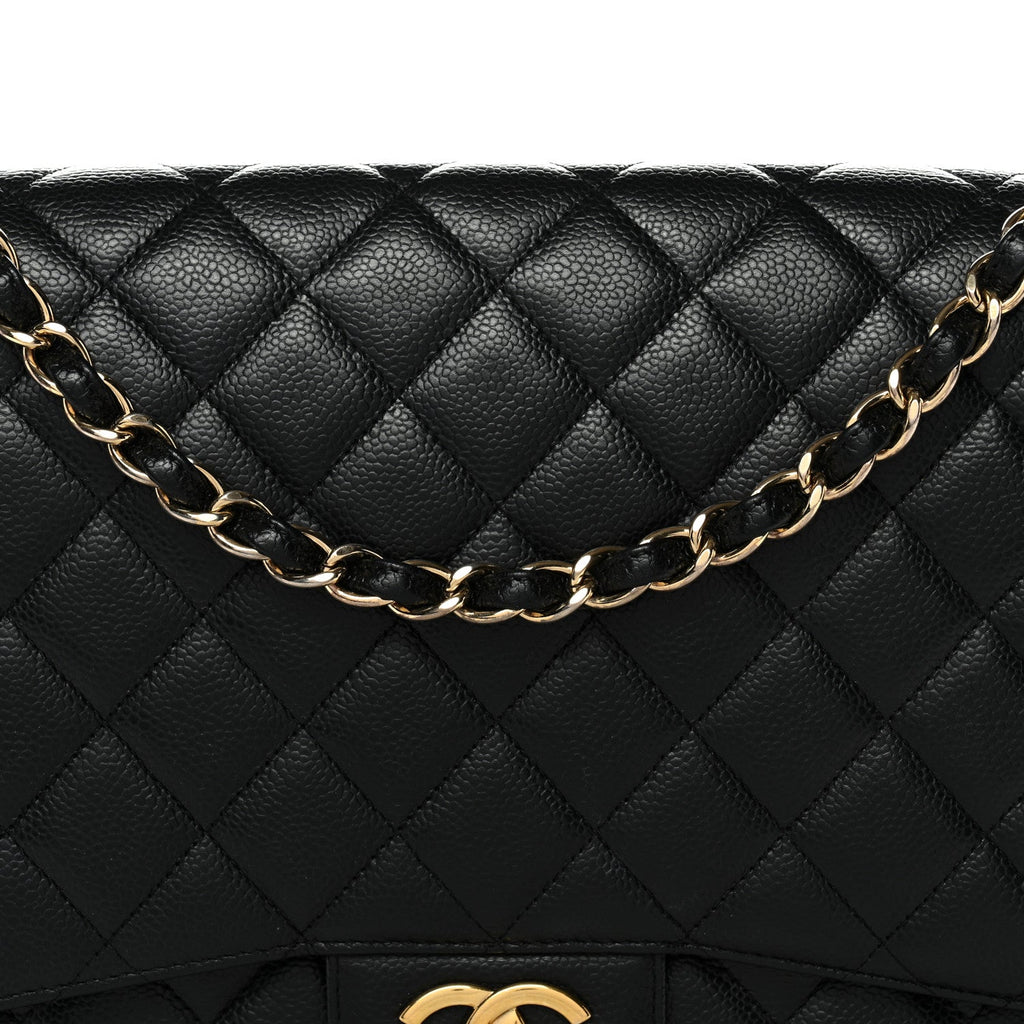 Chanel Caviar Quilted Maxi Double Flap Black