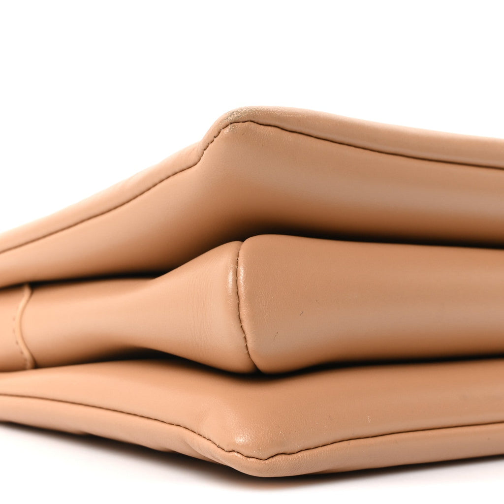 Louis Vuitton Lambskin Embossed Monogram Coussin PM Camel