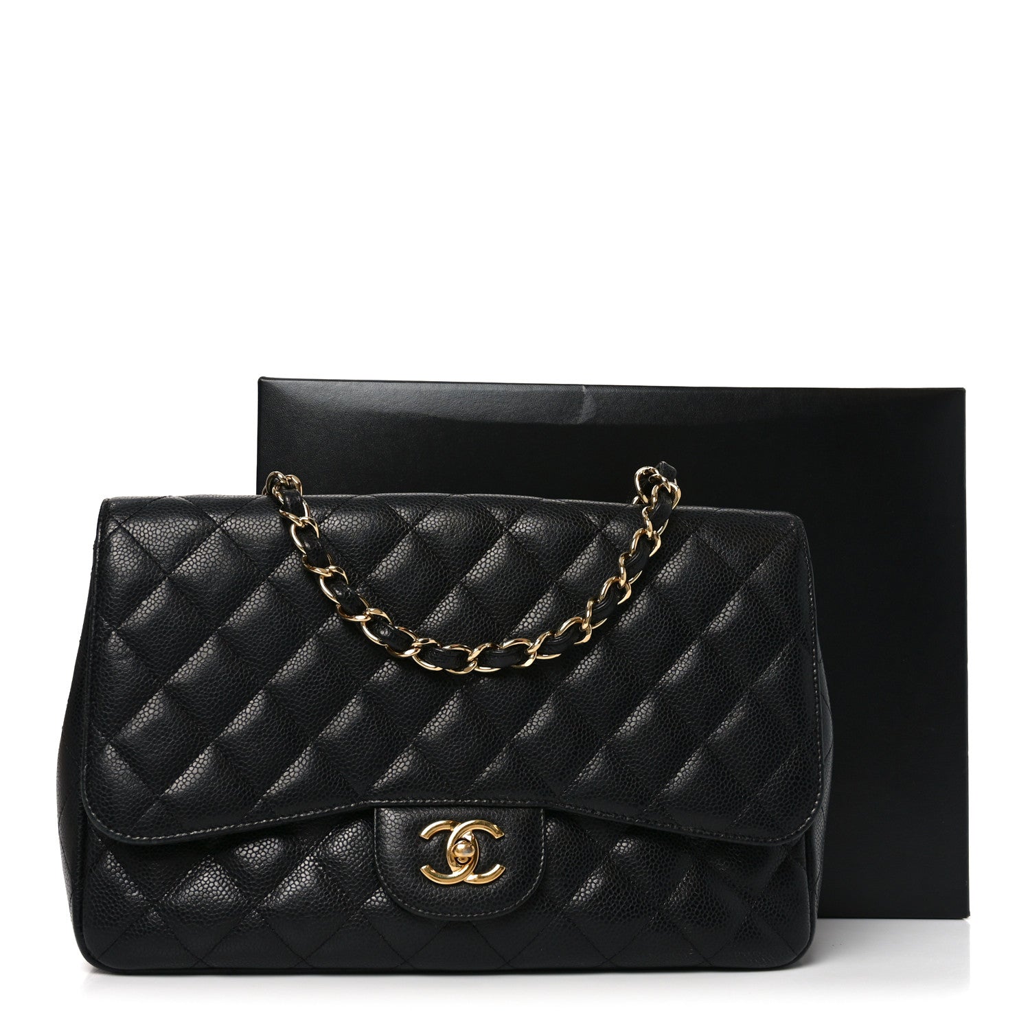 Chanel Caviar Quilted Jumbo Single Flap Black