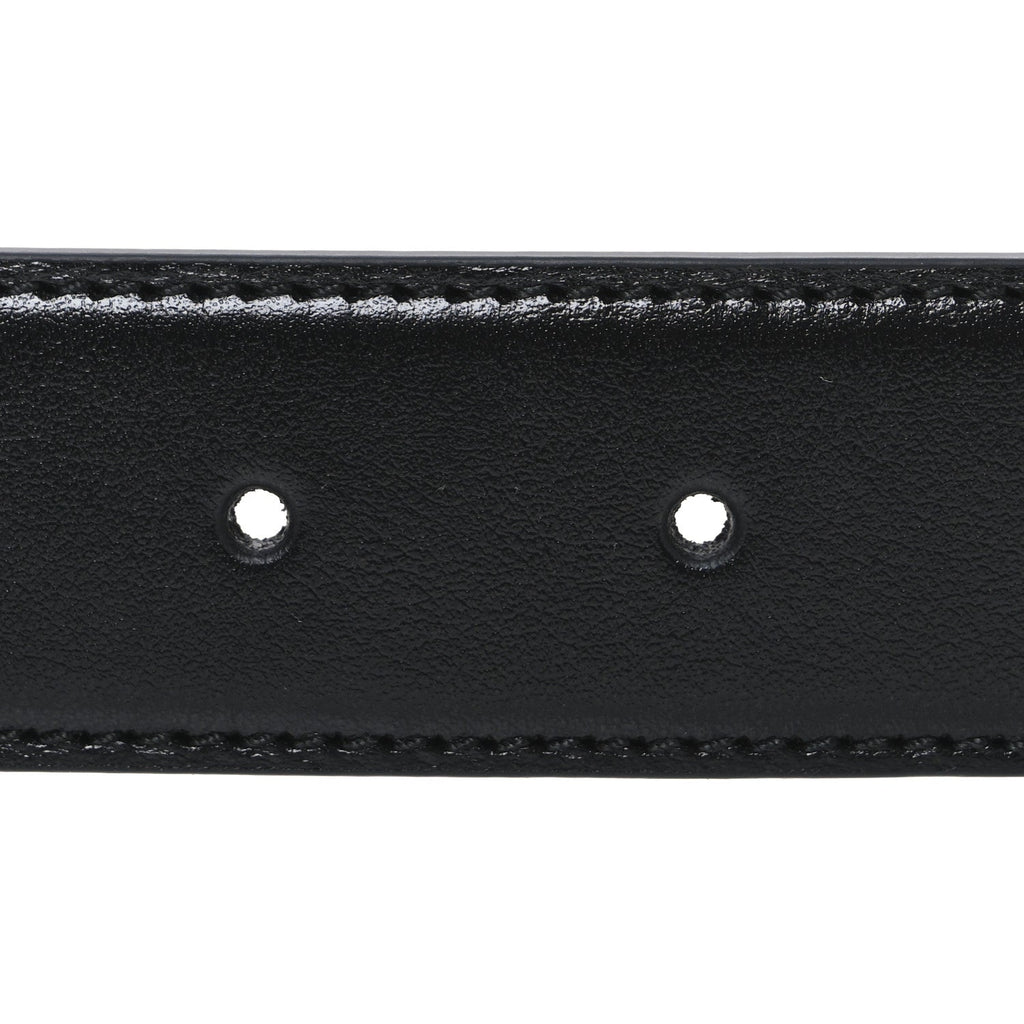 Gucci Plutone Calfskin Crystal Double G 30mm Belt 75 30 Black