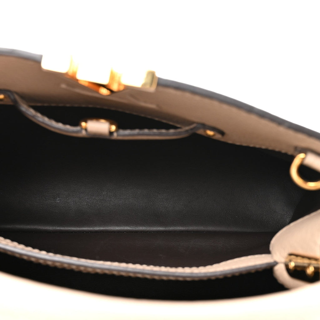 Louis Vuitton Taurillon Capucines BB Galet