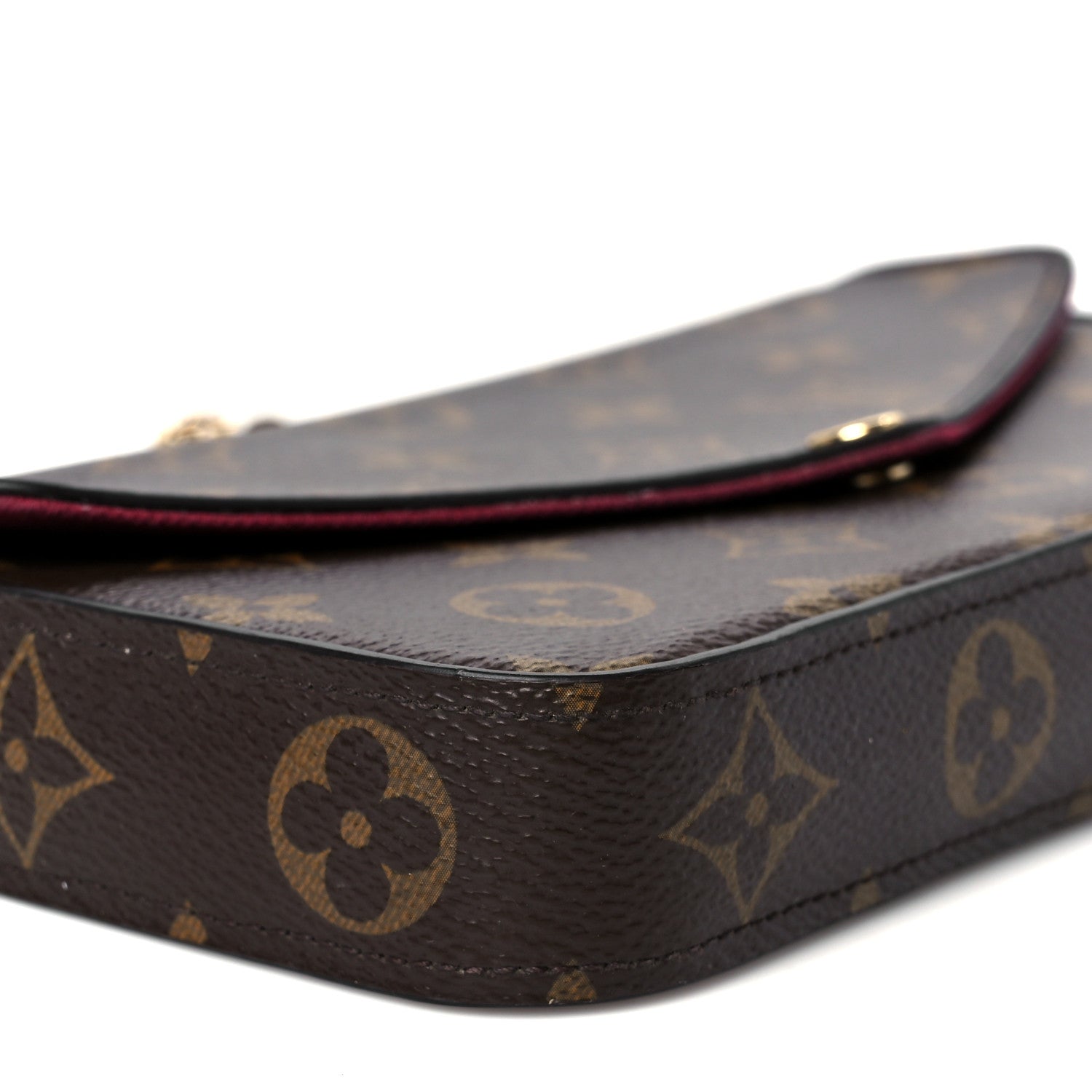 Louis Vuitton Monogram Pochette Felicie Chain Wallet Fuchsia
