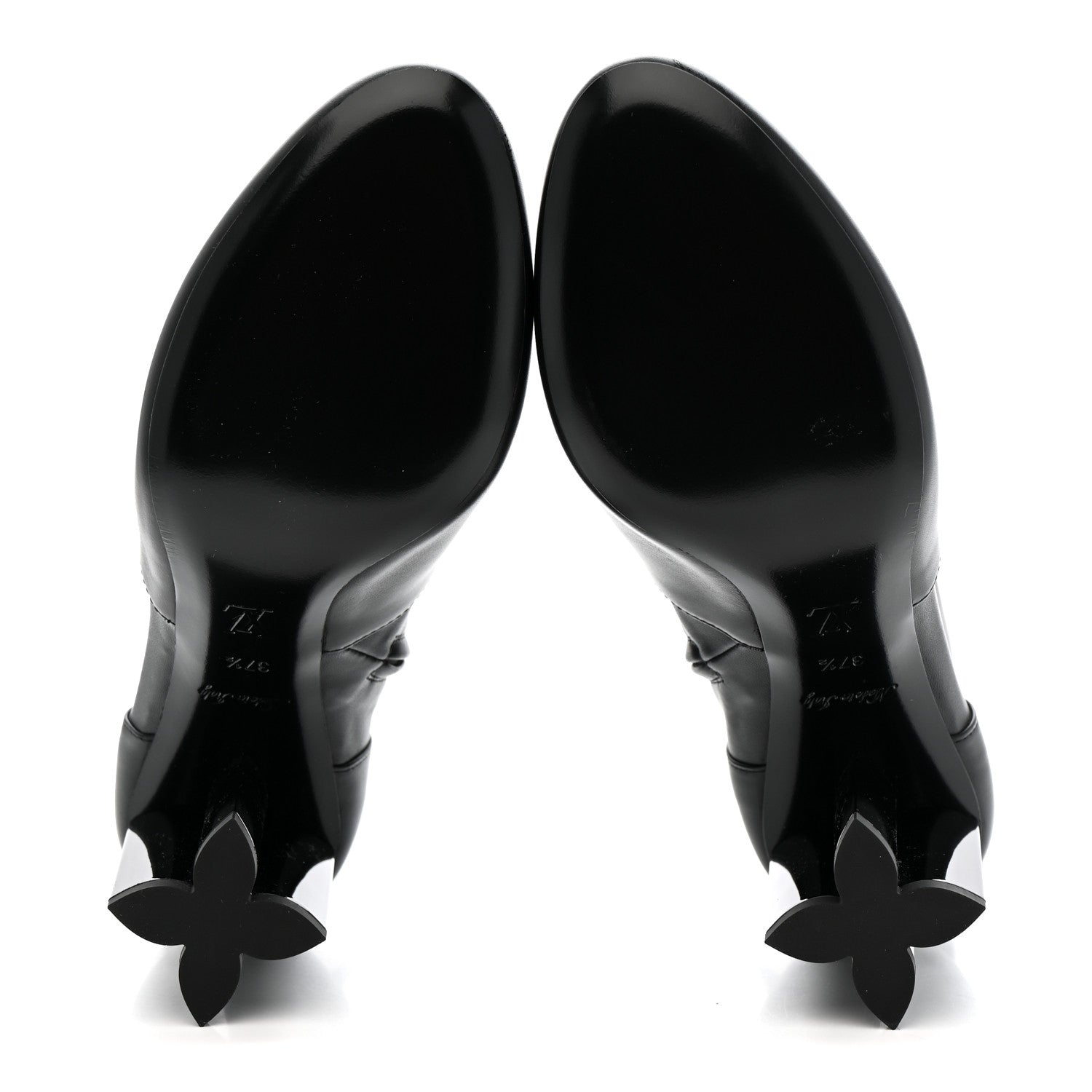 Louis Vuitton Calfskin Uniformes Silhouette Ankle Boots 37.5 Black