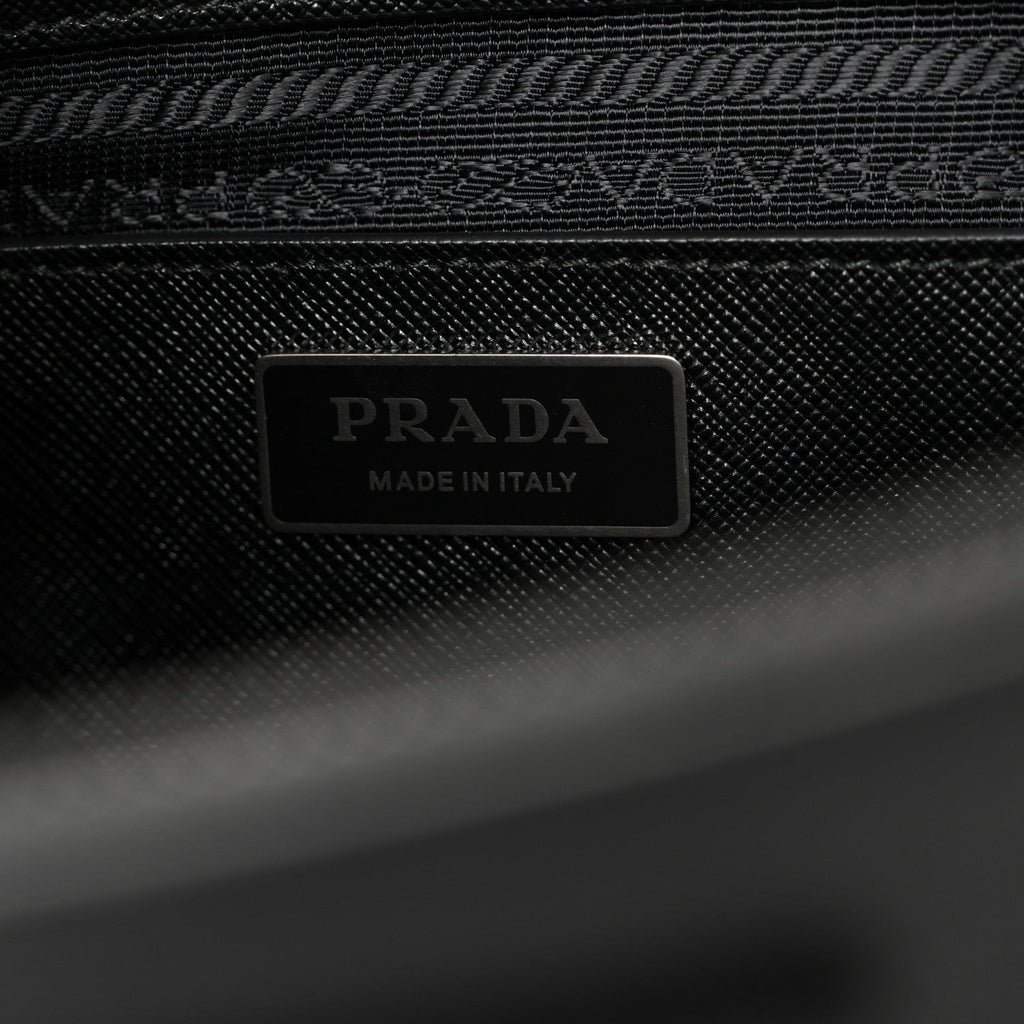 Prada Saffiano Lux Monochrome Large Galleria Double Zip Tote Black