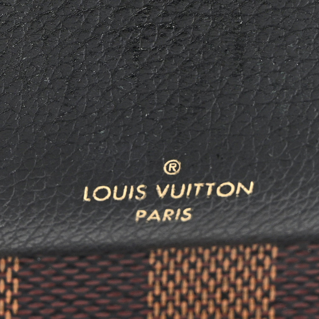 Louis Vuitton Damier Ebene Vavin Chain Wallet Black