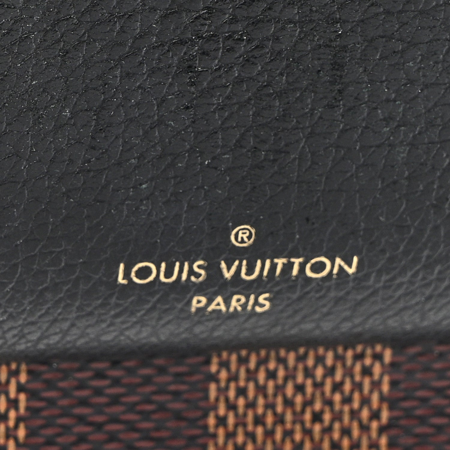 Louis Vuitton Damier Ebene Vavin Chain Wallet Black