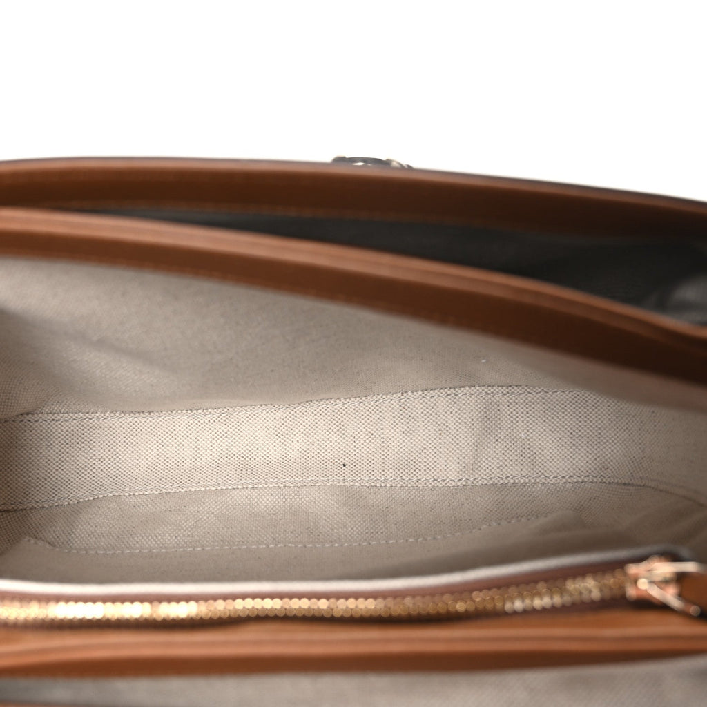 Gucci GG Supreme Monogram Horsebit 1955 Soft Small Shoulder Bag Beige Brown