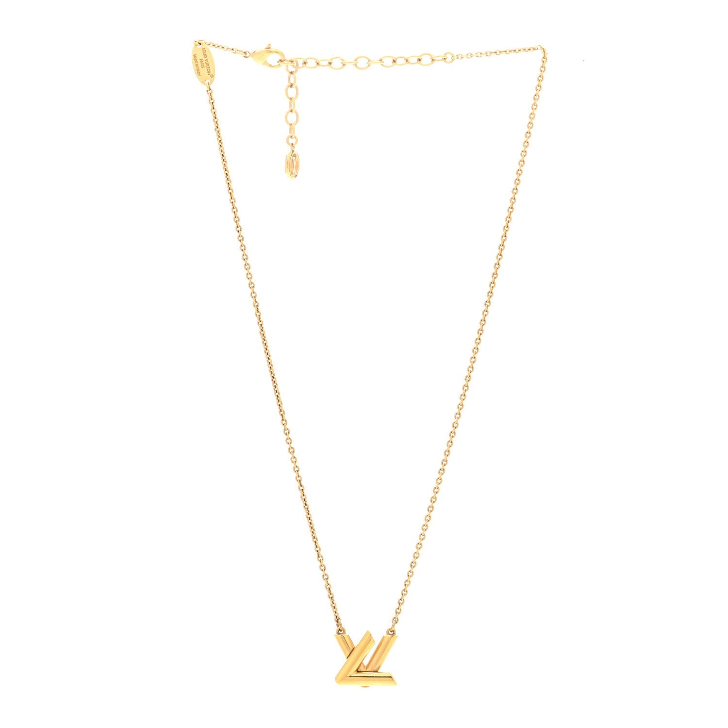 Louis Vuitton Metal GO-14 Necklace Gold