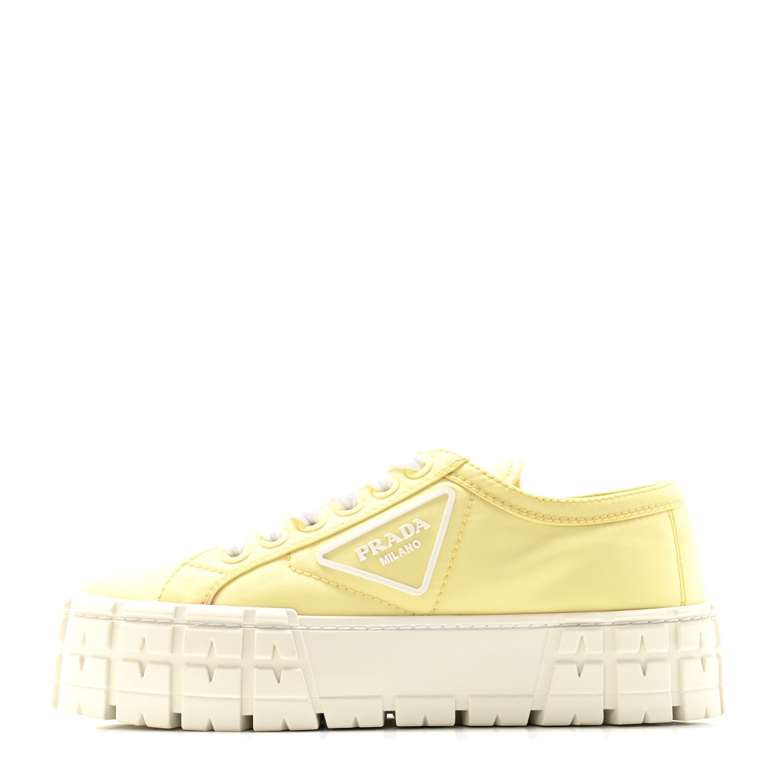 Prada Re-Nylon Gabardine Triangle Logo Double Wheel 50mm Sneakers 38 Narciso