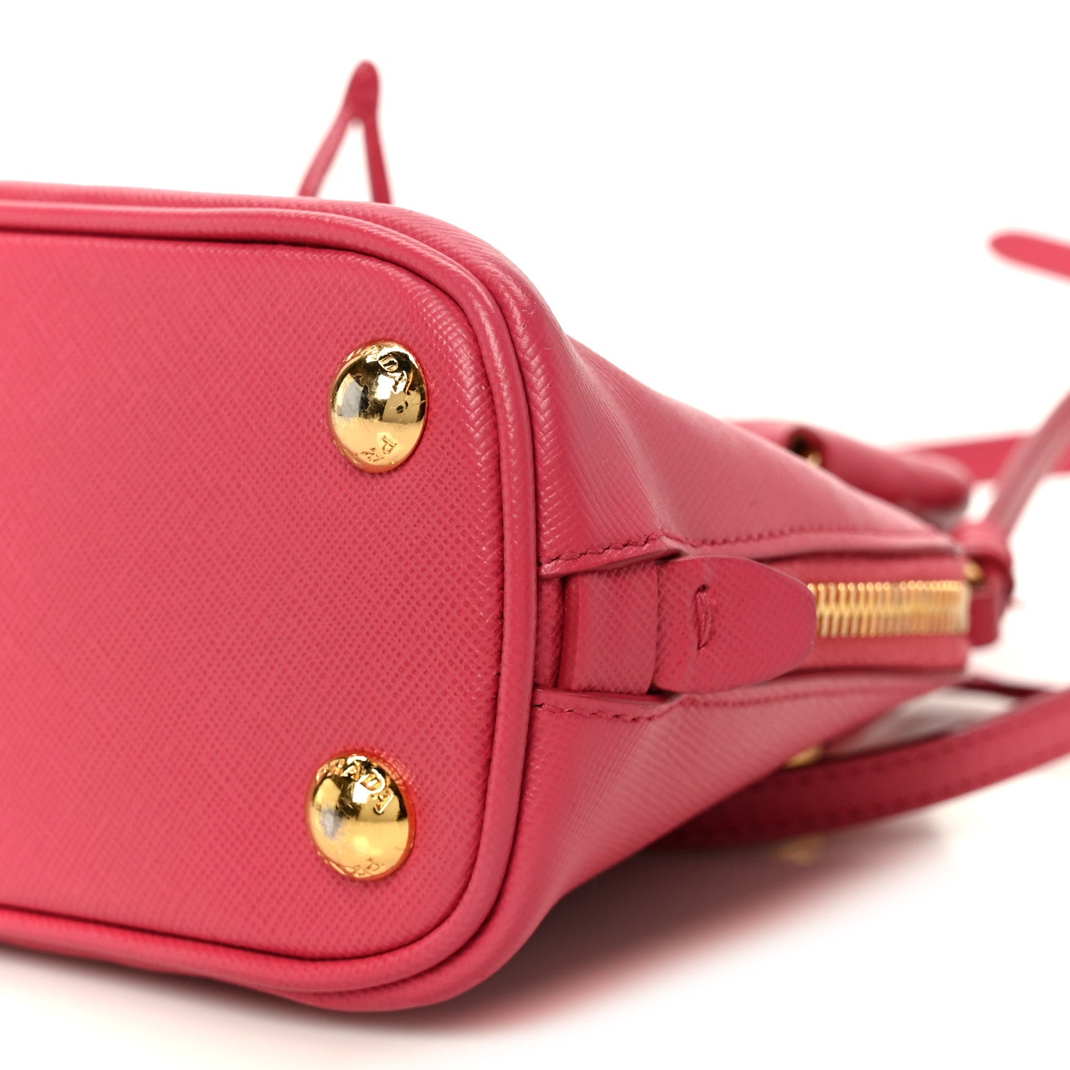 Prada Saffiano Lux Mini Promenade Tote Fuxia