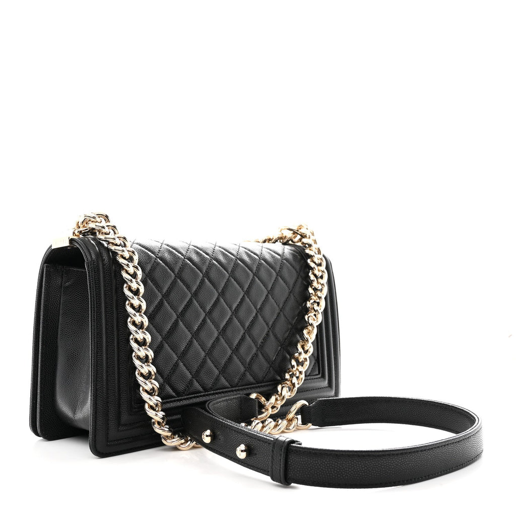 Chanel Caviar Quilted Medium Boy Flap Black