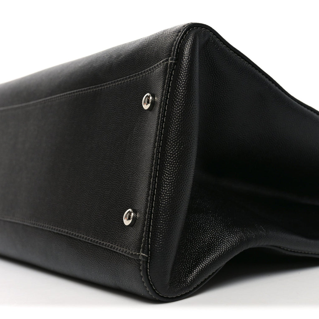 Chanel Caviar Medium Cerf Executive Shopper Tote Black