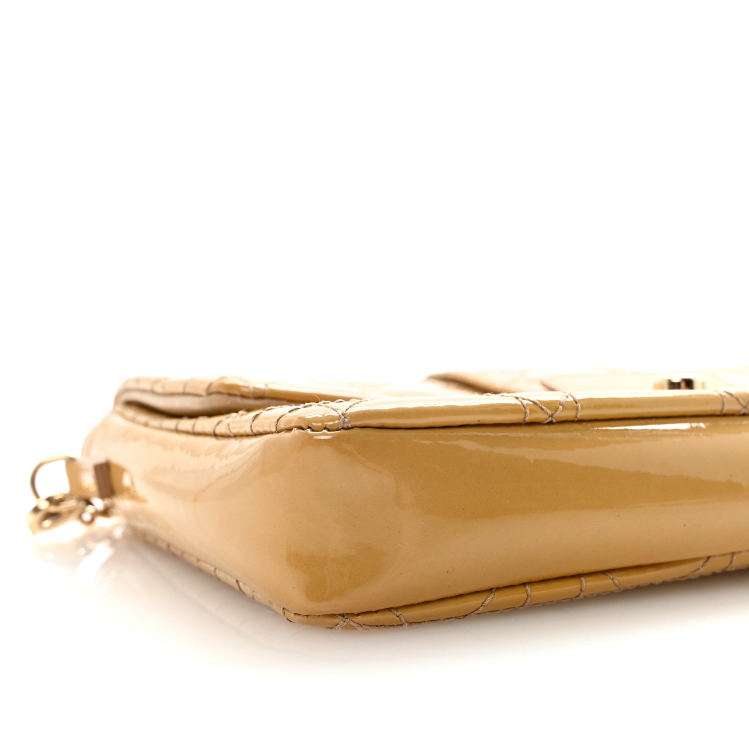 Christian Dior Patent Cannage Miss Dior Promenade Pouch Yellow