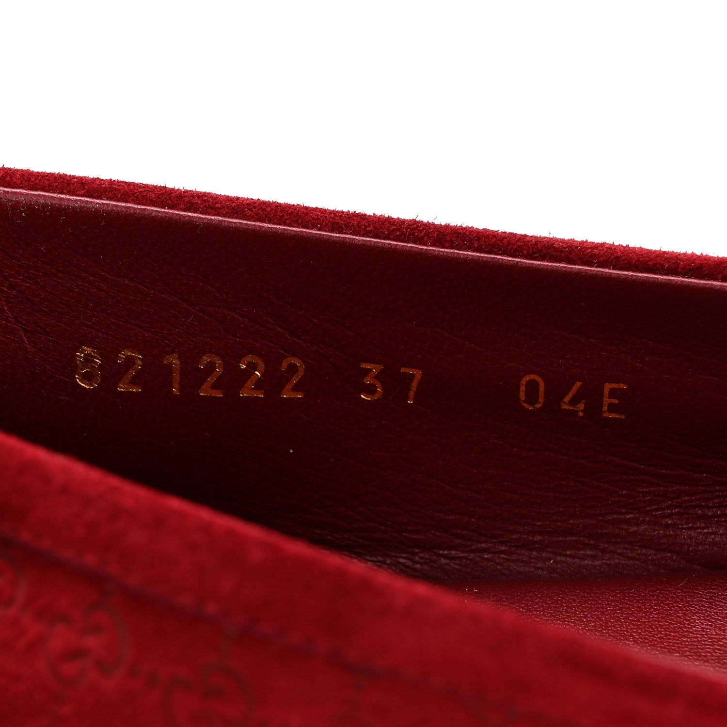 Gucci Suede Micro GG Horsebit Womens Kensington Moccasin Loafers 37 Rosso Ancora