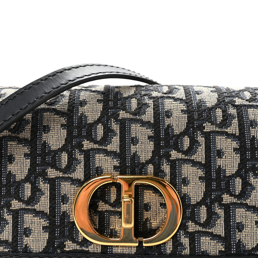 Christian Dior Oblique 30 Montaigne Avenue Bag Blue