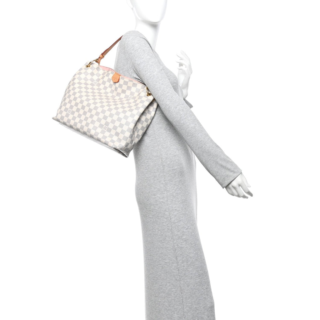 Louis Vuitton Damier Azur Graceful PM                    Rose Ballerine