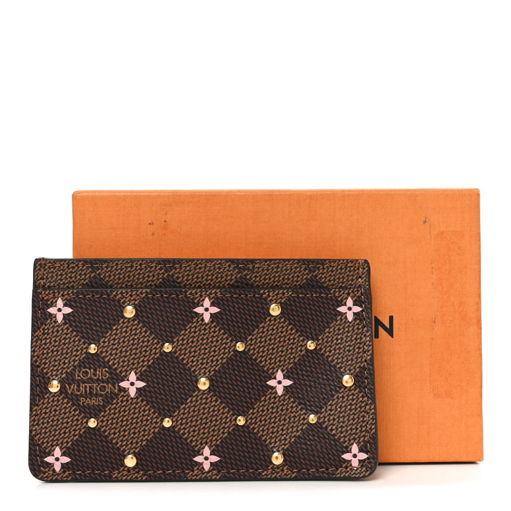 Louis Vuitton Damier Ebene Studded Card Holder