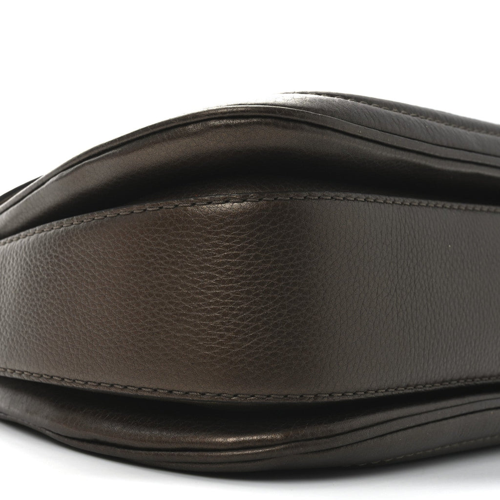 Gucci Metallic Calfskin Medium New Bamboo Top Handle Bag Bronze