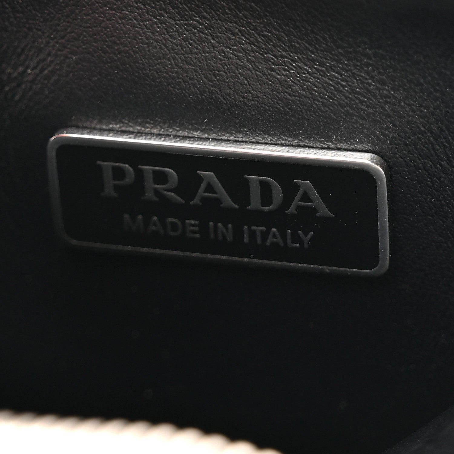 Prada Spazzolato Heart Coin Pouch Bag Charm White