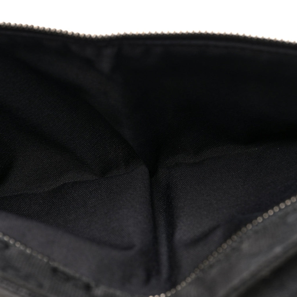 Gucci GG Monogram Double Pocket Belt Bag Black