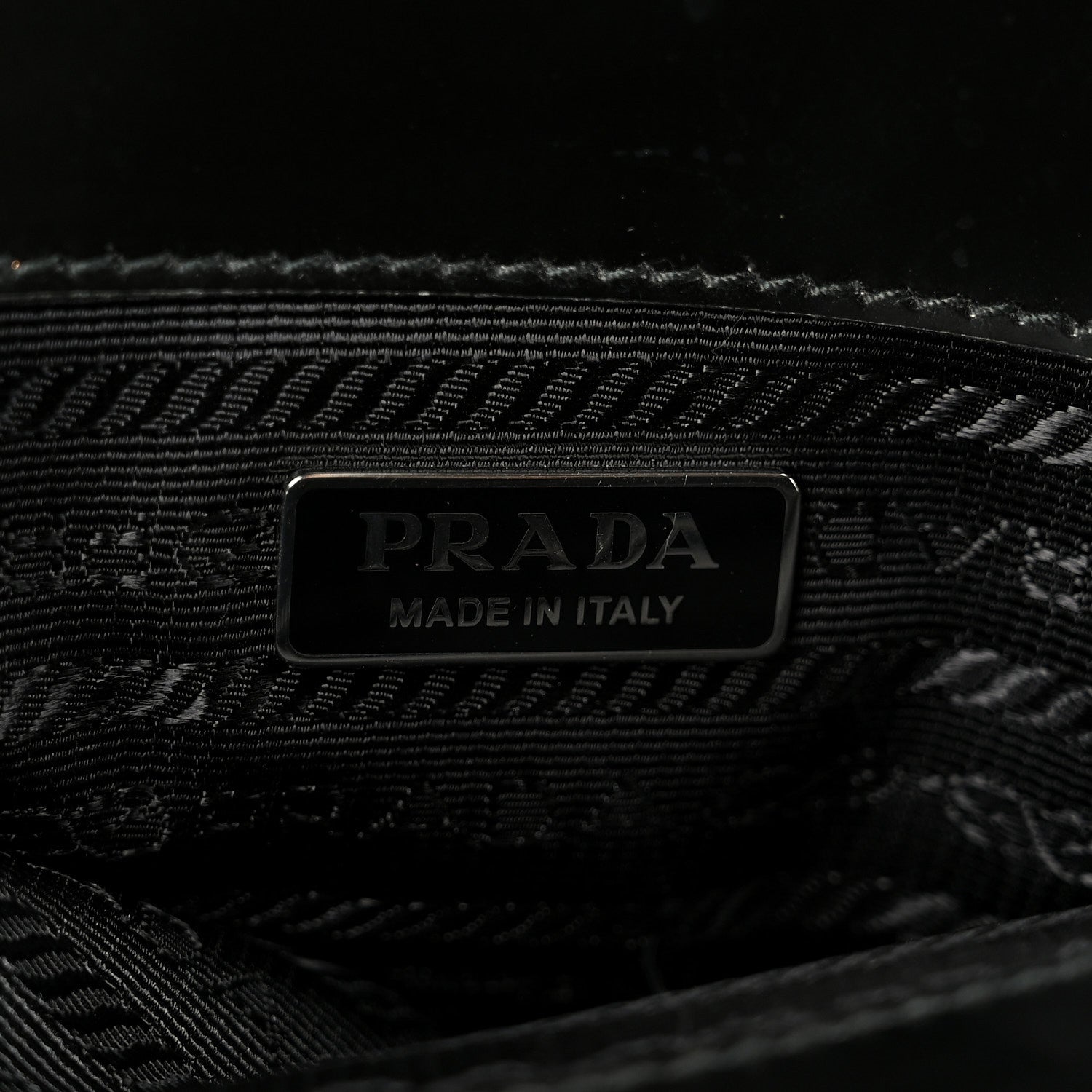 Prada Spazzolato Mini Re-Edition 1995 Double Handle Handbag Black