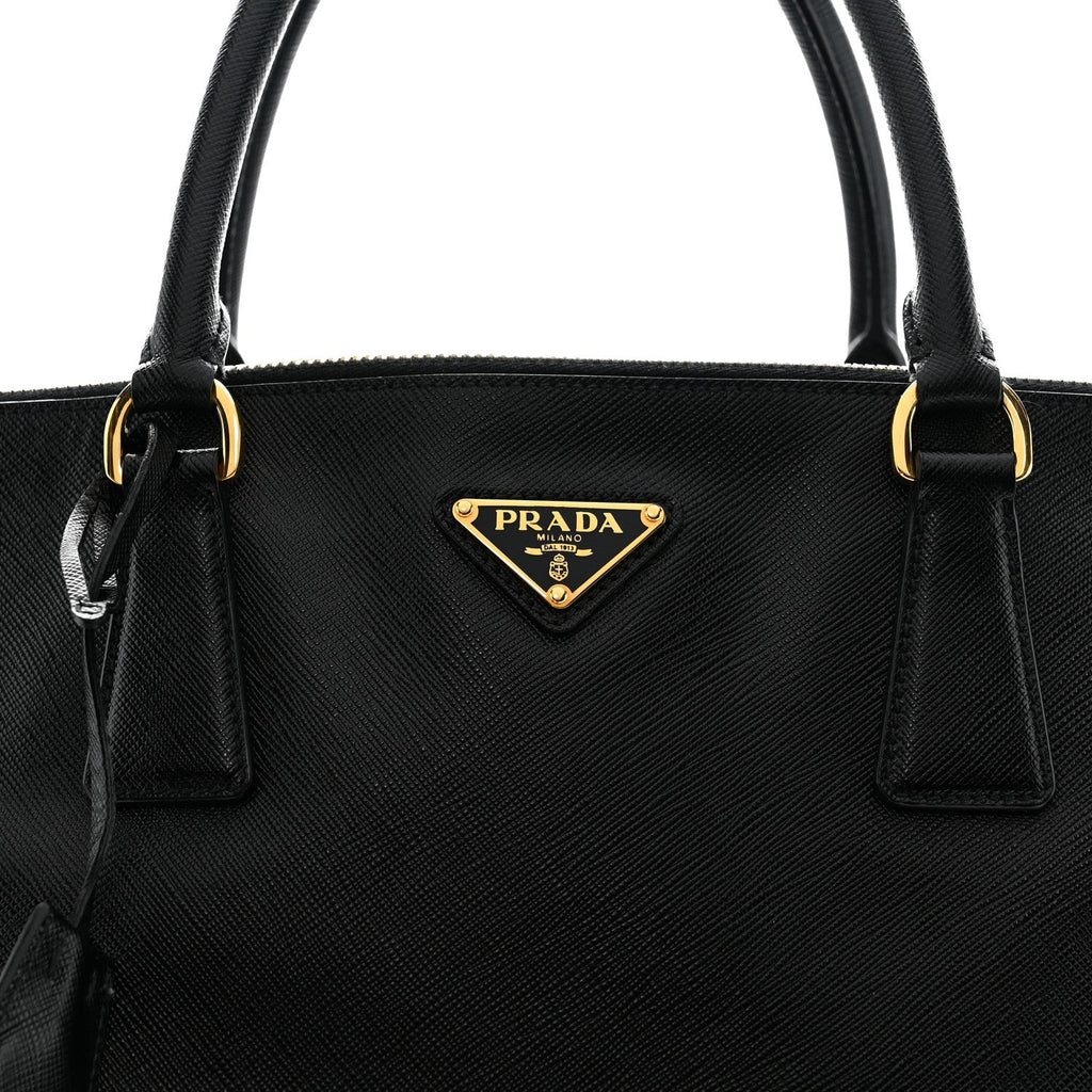 Prada Saffiano Lux Extra Large Galleria Double Zip Tote Black
