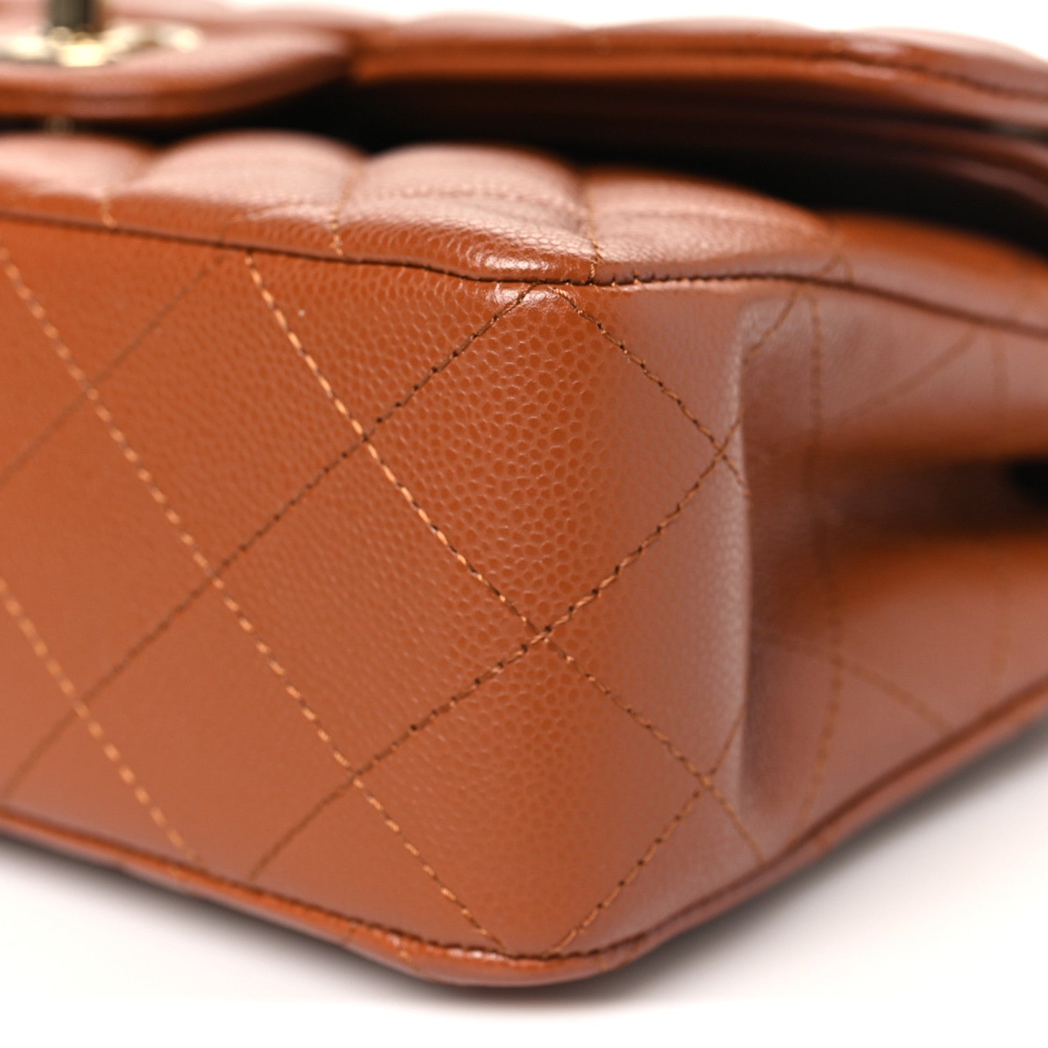 Chanel Caviar Quilted Small Double Flap Light Brown