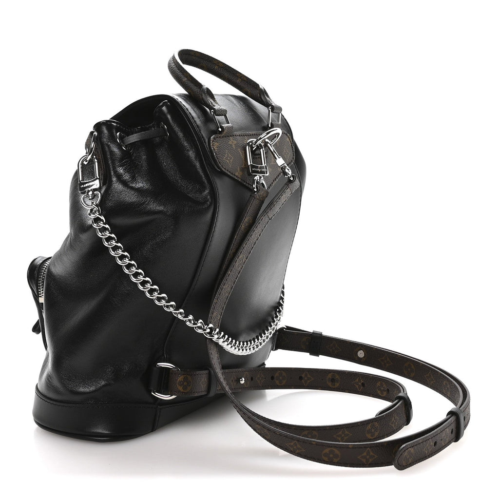 Louis Vuitton Lambskin Monogram Montsouris Vibe PM Black