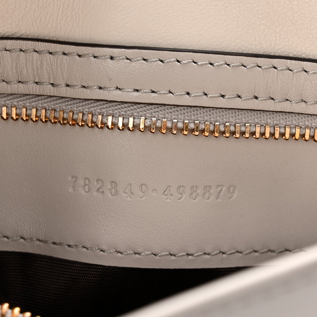 Gucci Ancora Calfskin Web Small Jackie Shoulder Bag Light Grey