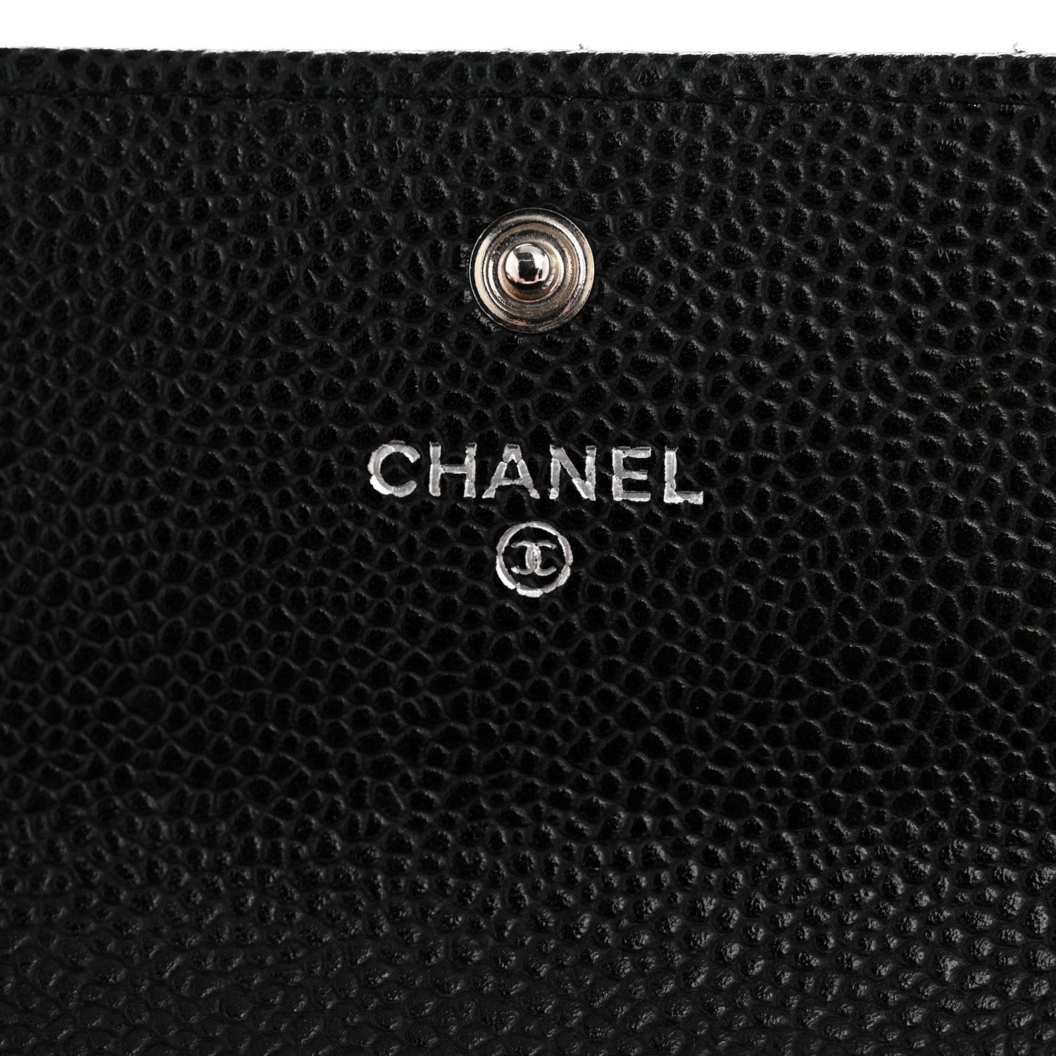 Caviar Quilted Large Gusset Flap Wallet Black