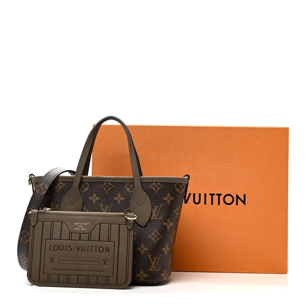 Louis Vuitton Monogram Neverfull Inside Out Bandouliere BB Dark Fango
