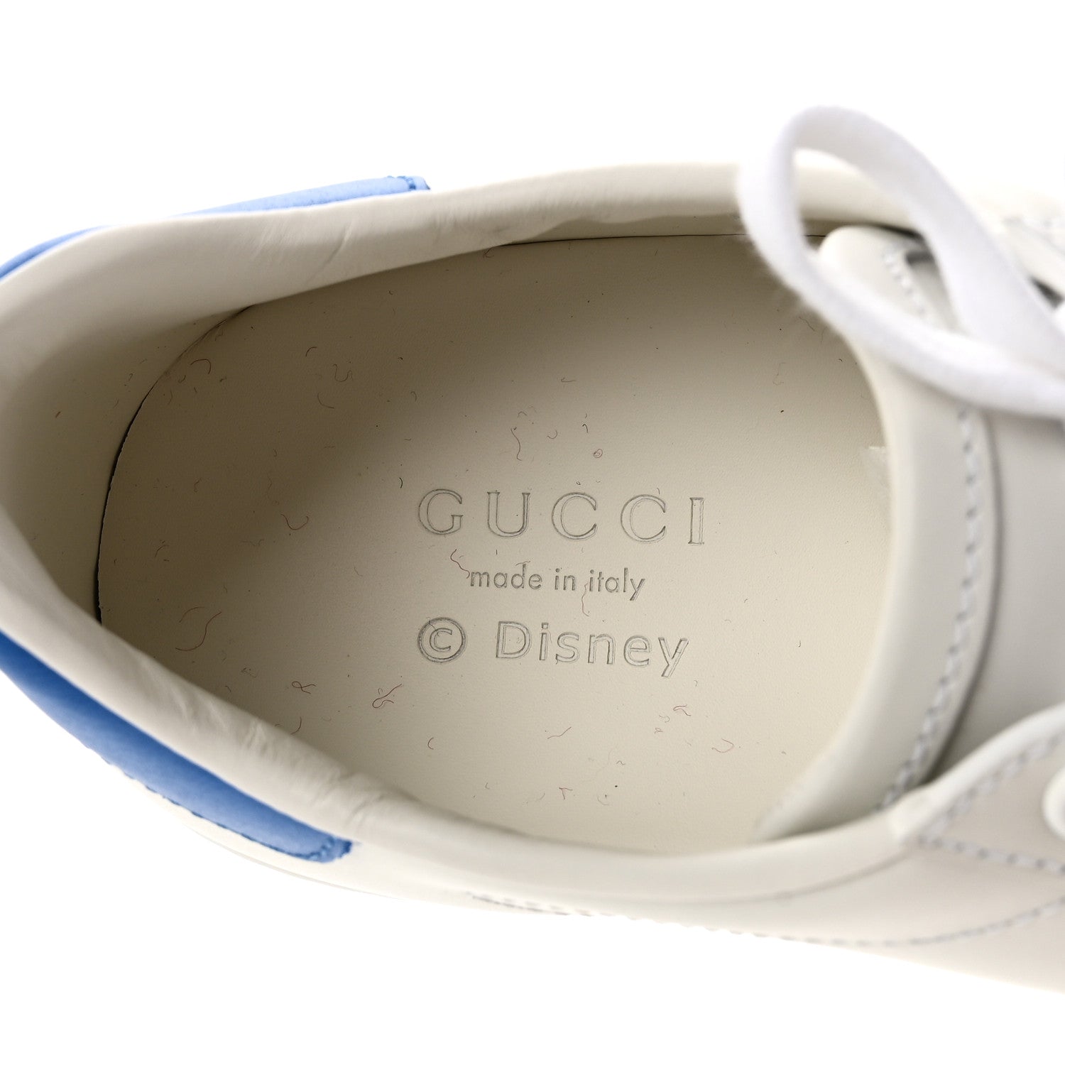 Gucci X DISNEY Calfskin Miro Soft Donald Duck Womens Ace Sneakers 37 White Bright Splash