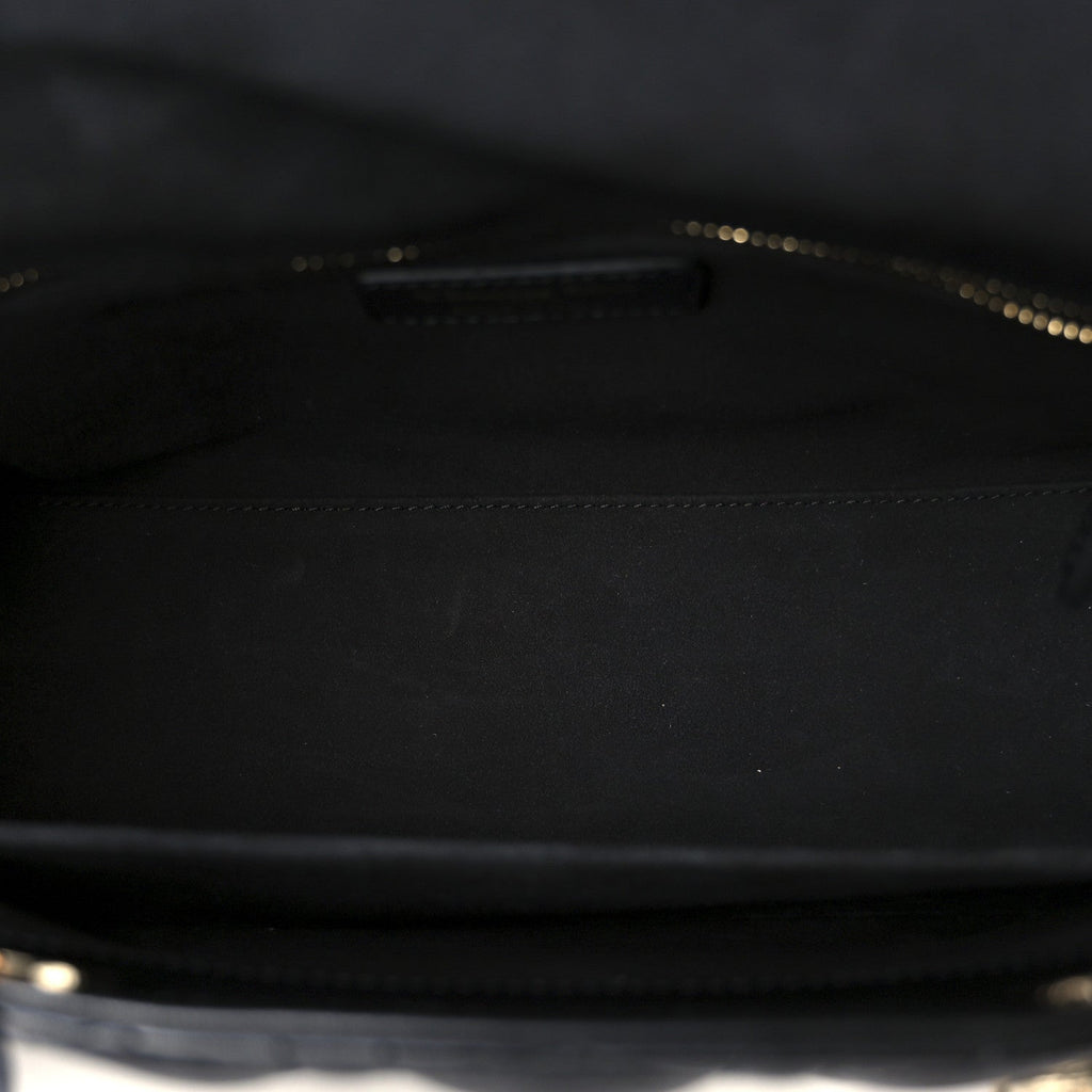 Christian Dior Lambskin Cannage Medium Lady Dior Black
