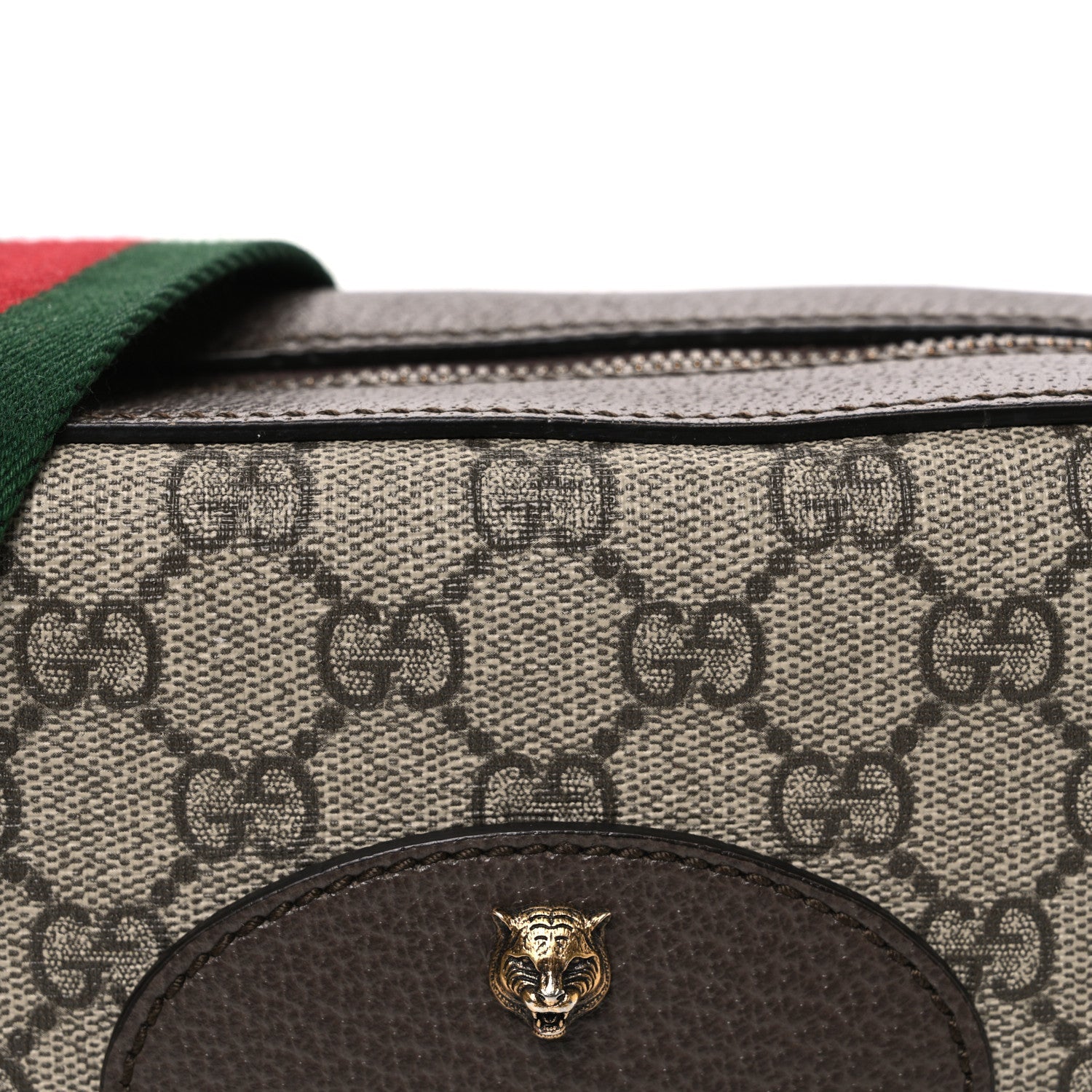 Gucci GG Supreme Monogram Web Neo Vintage Shoulder Bag Beige New Acero Crop