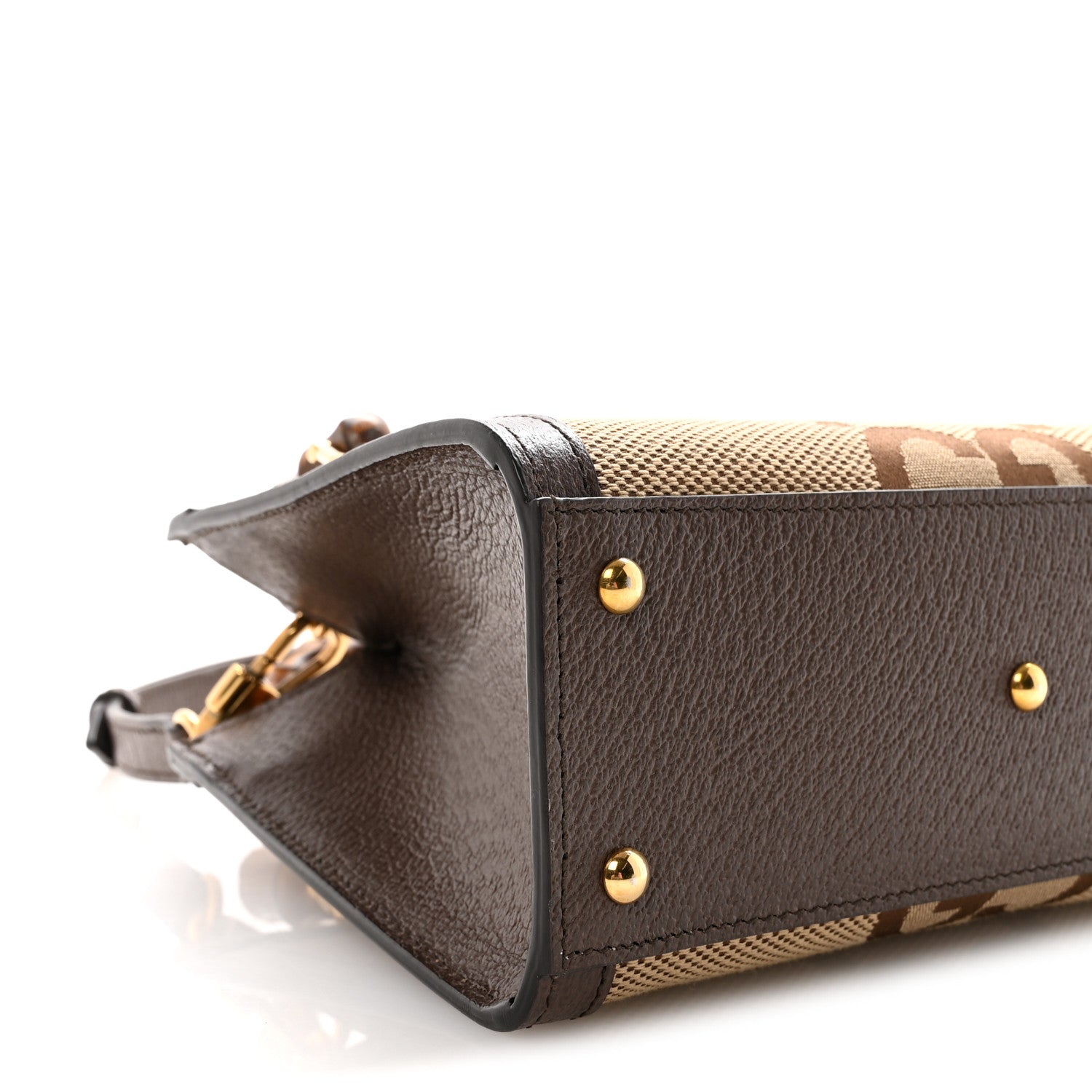 Gucci Monogram Jumbo GG Textured Dollar Calfskin Mini Diana Tote Bag Camel Ebony New Acero Pomegranate Red