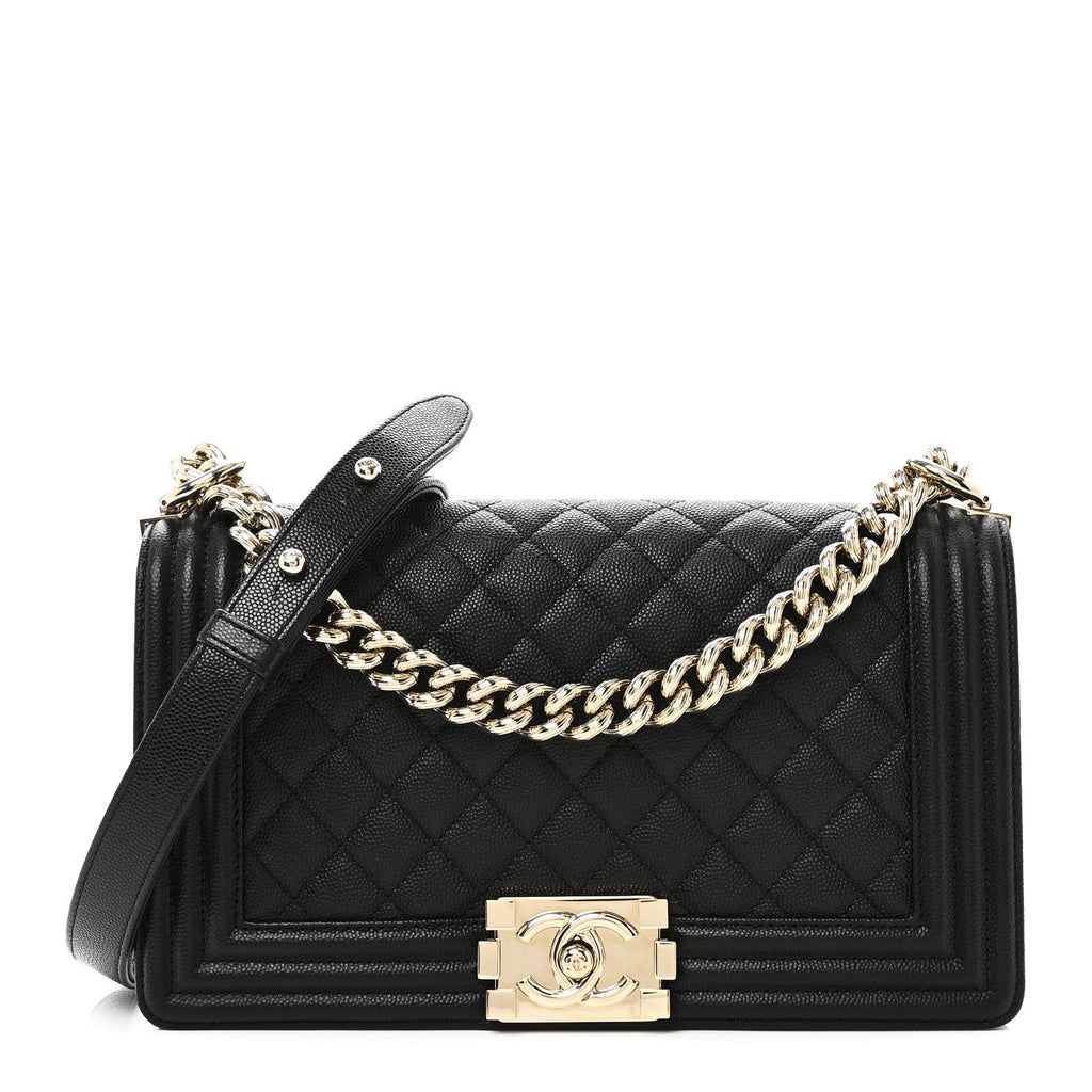 Chanel Caviar Quilted Medium Boy Flap Black