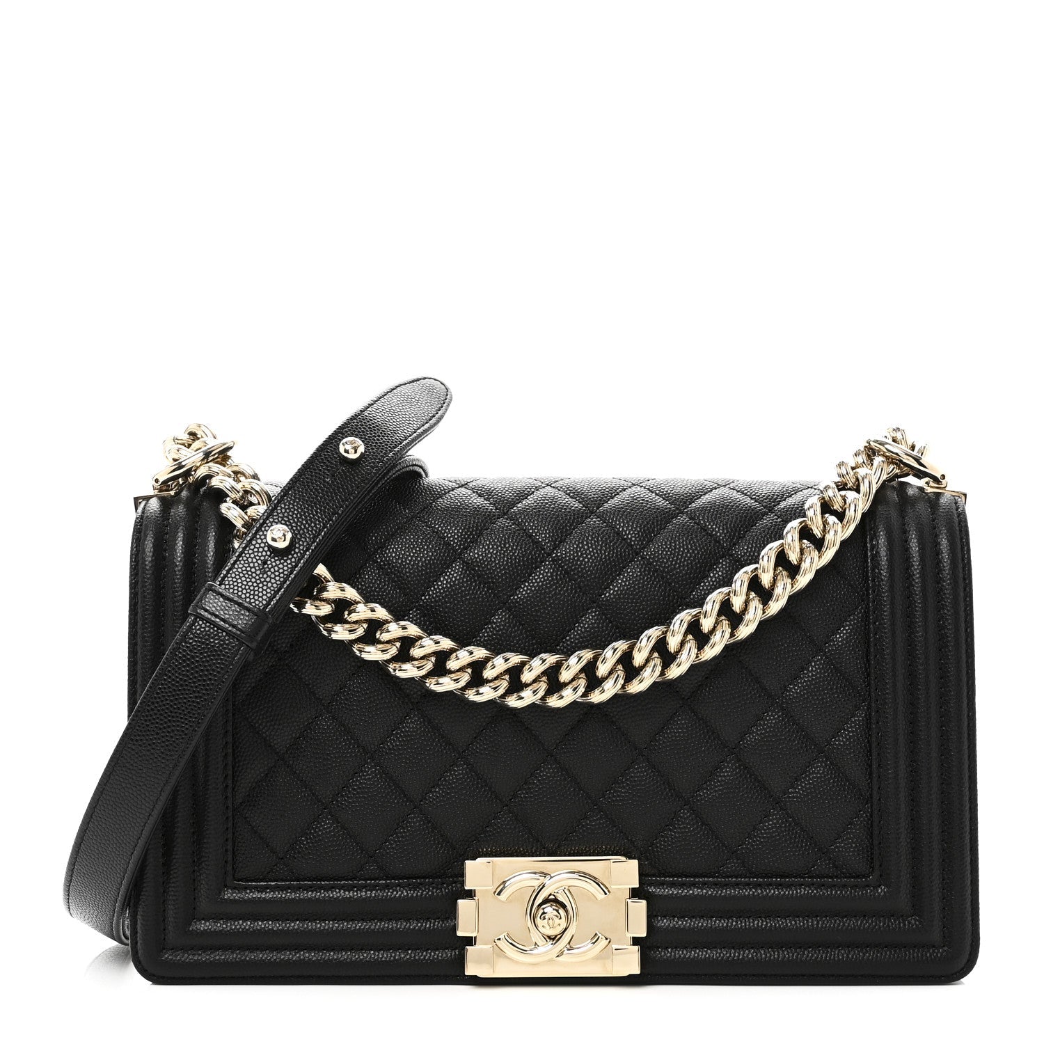 Chanel Caviar Quilted Medium Boy Flap Black