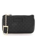 Gucci Microguccissima Key Ring Coin Case Black