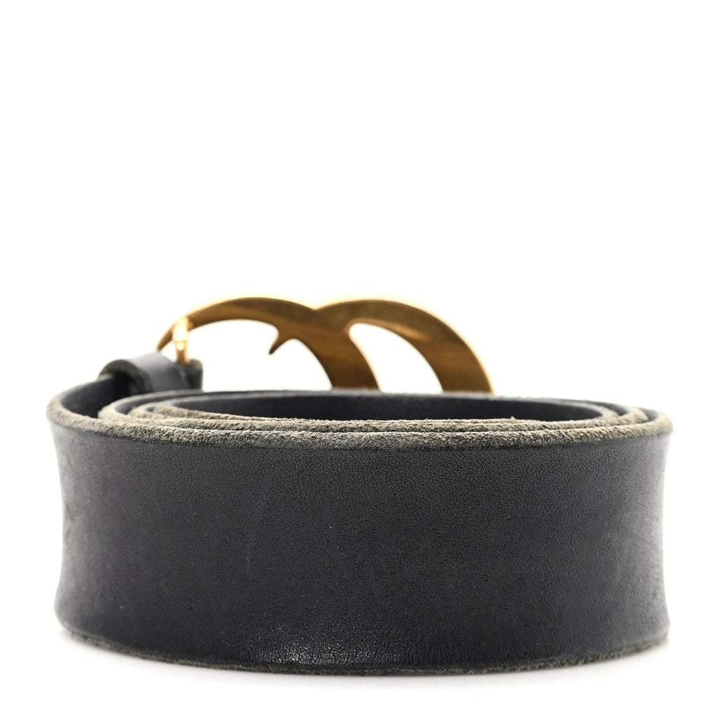 Gucci Faded Calfskin Double G 40mm Belt 85 34 Black