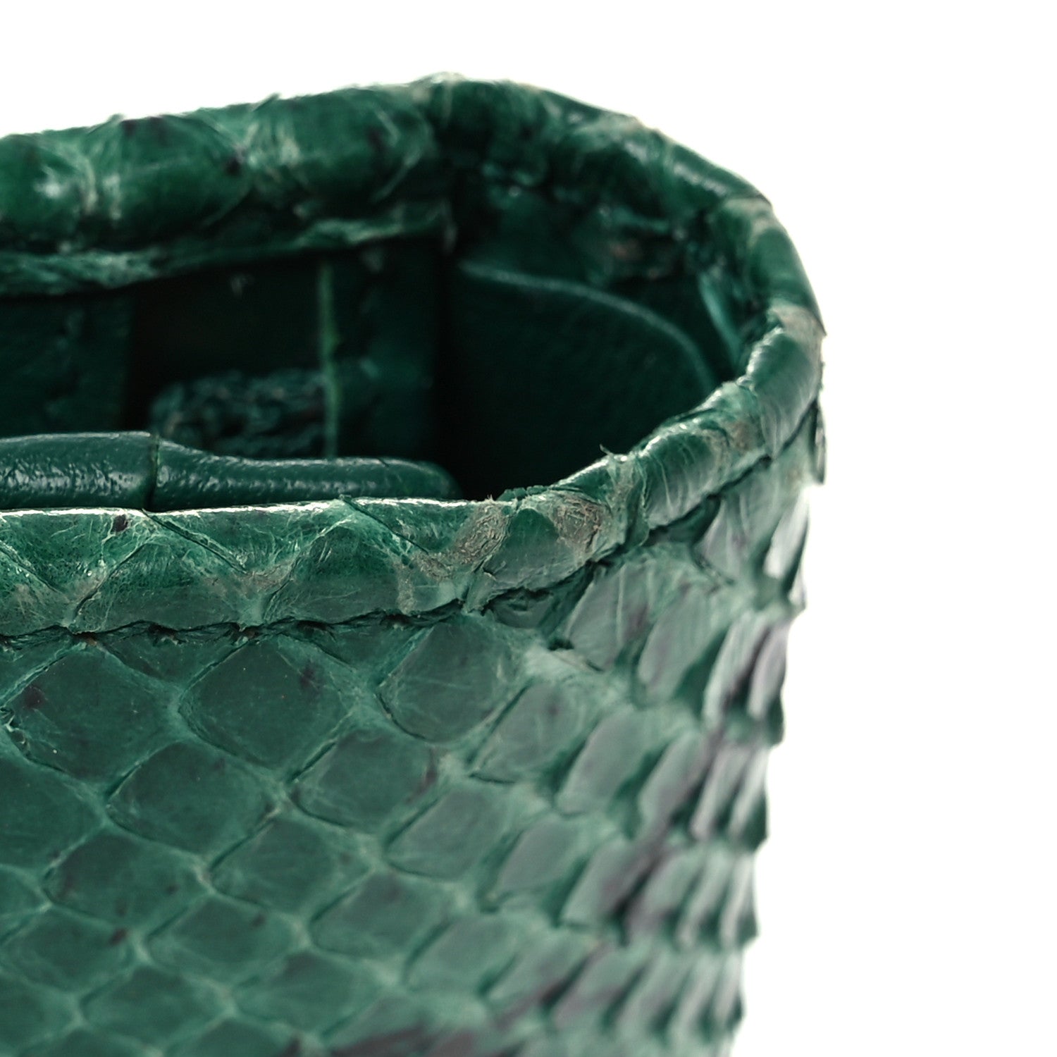 Gucci Snakeskin GG Marmont Card Case Green