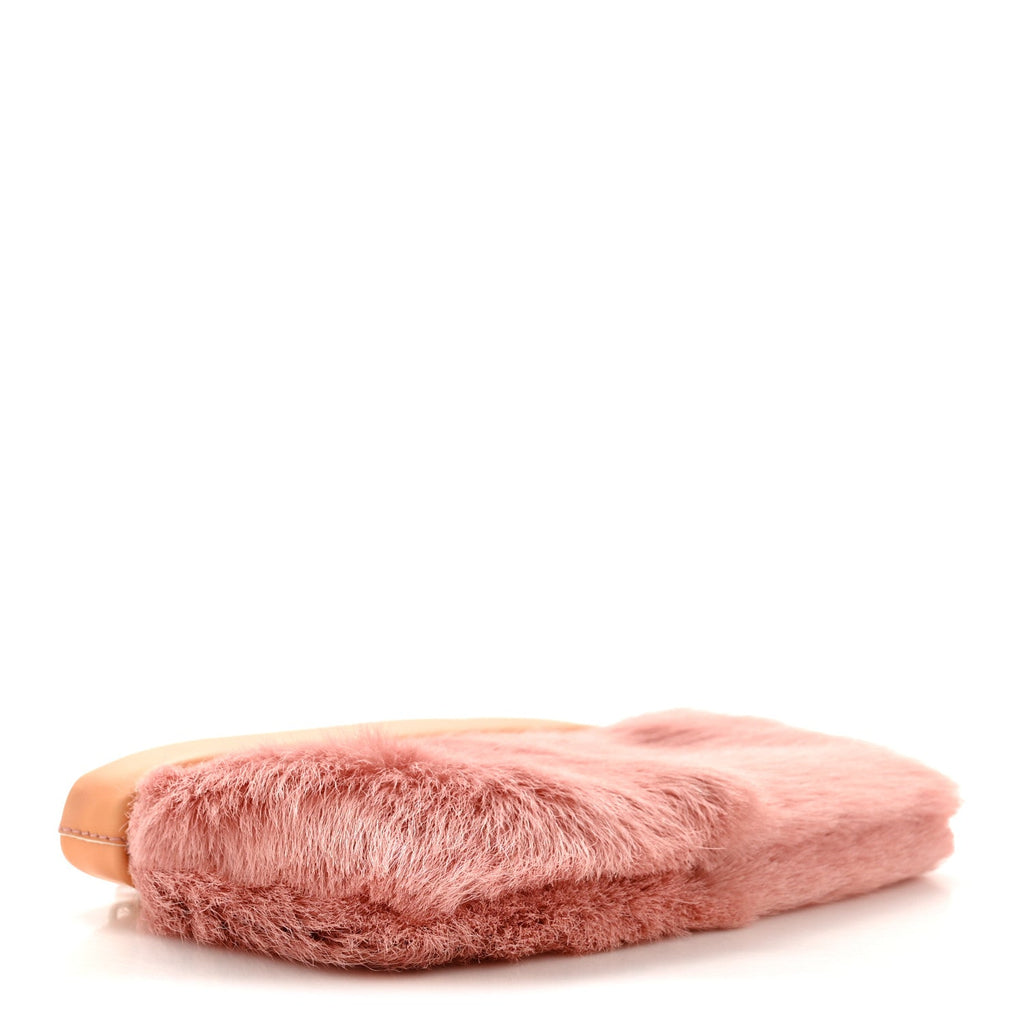 Chanel Rabbit Fur N°5 Pochette Pink Orange