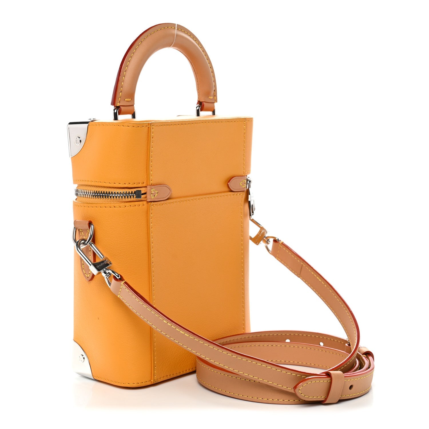 Louis Vuitton Calfskin N°7 Vertical Box Trunk Yellow