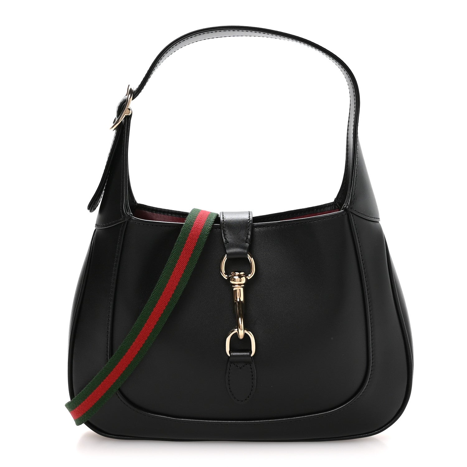 Gucci Calfskin Small Jackie Shoulder Bag Black