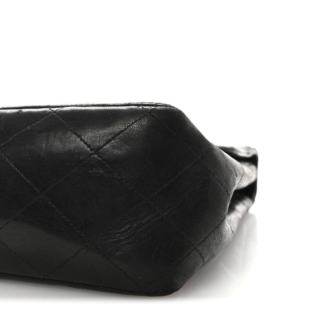 Chanel Lambskin Quilted XL Jumbo Single Flap Black
