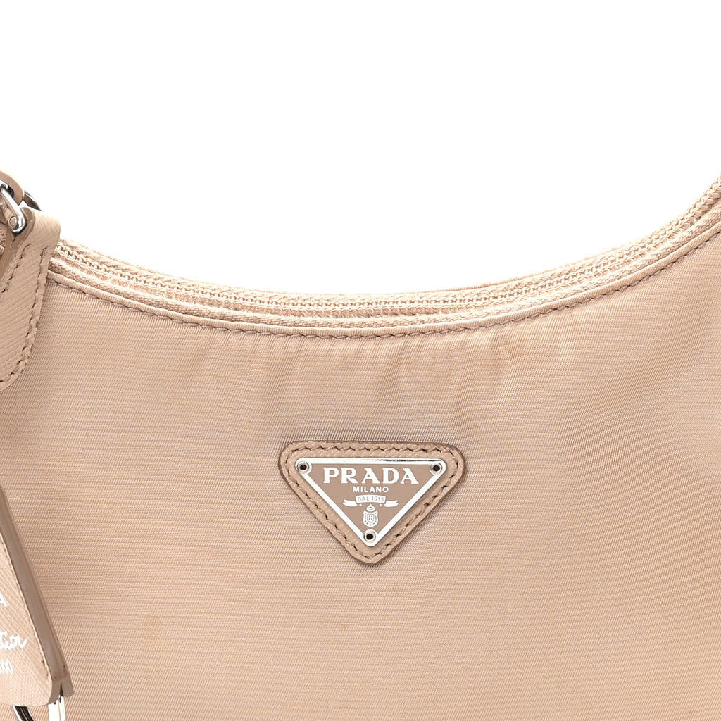 Prada Tessuto Nylon Mini Re-Edition 2000 Bag Cammeo