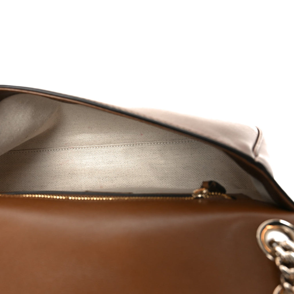 Gucci Suede Calfskin Blondie Medium Shoulder Bag Light Brown