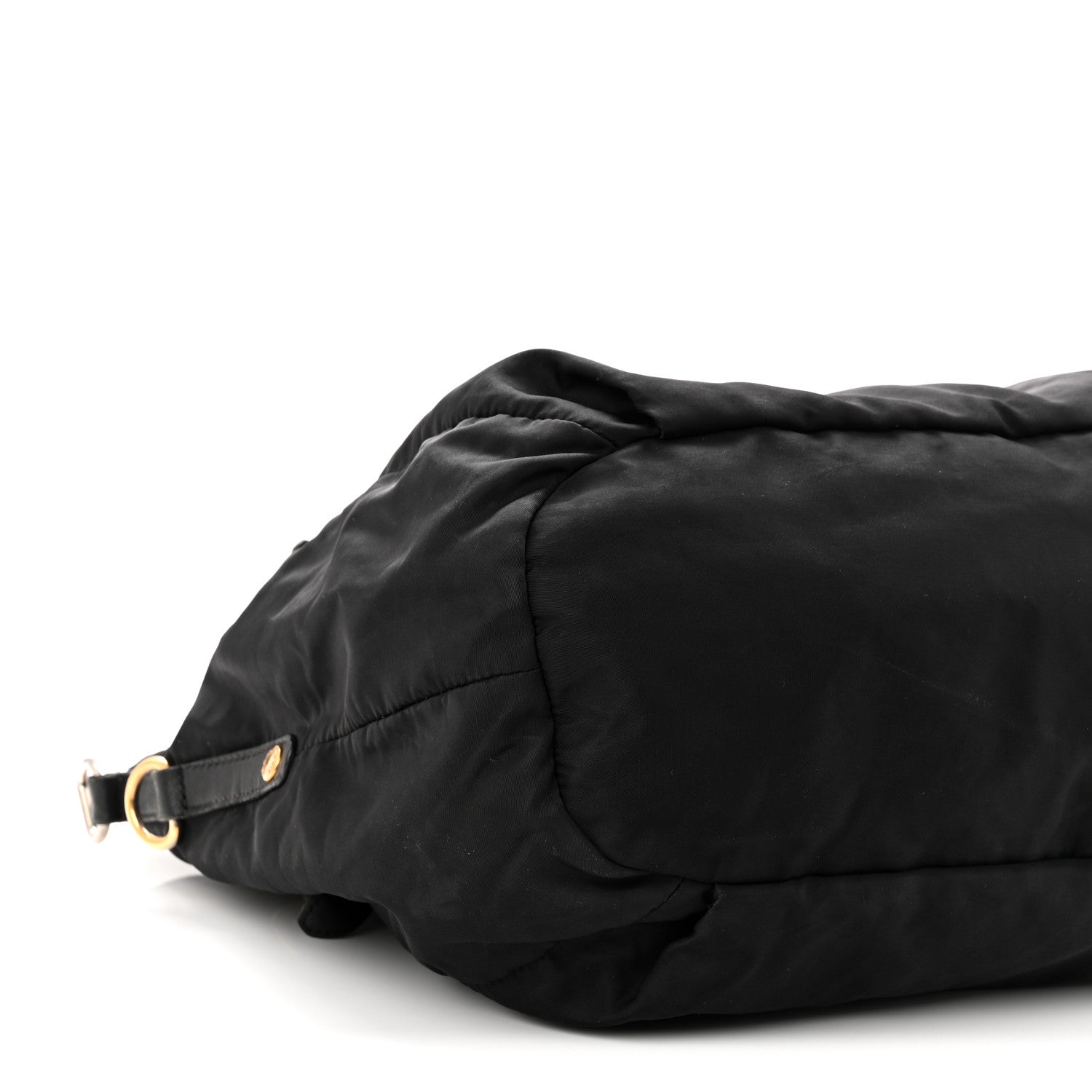 Prada Tessuto Nylon Vitello Daino Shopping Satchel Black