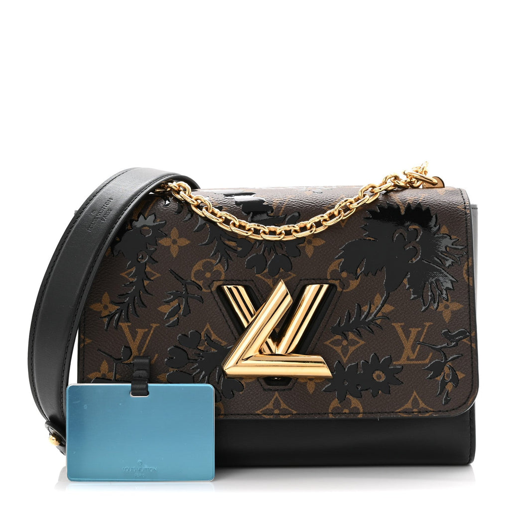 Louis Vuitton Calfskin Monogram Blossom Twist MM Black