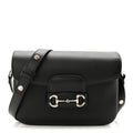 Gucci Ciny Lux Calfskin Horsebit 1955 Soft Small Shoulder Bag Black
