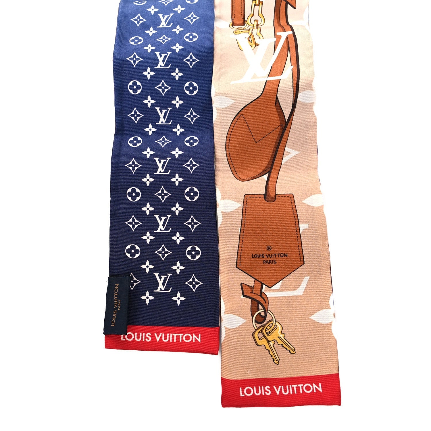 Louis Vuitton Silk Monogram All That Straps Bandeau Beige Blue